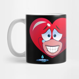 Masking a sad heart with a smile Mug